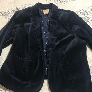 Navy velvet blazer